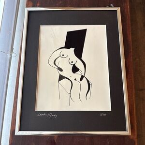 Modern Black and White Framed Art Print